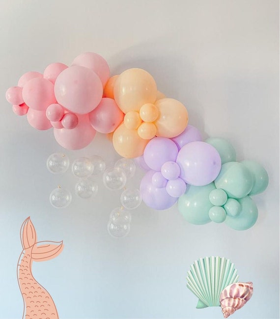 Muted Mermaid Under the Sea Balloon Garland Kit Matte Pastel