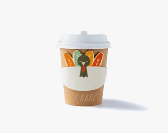 Vasos para llevar con diseño de pavo de la cosecha / Decoración infantil de Acción de Gracias / Baby Shower de otoño / Decoración de mesa de Acción de Gracias / Decoración para fiestas de otoño / Cumpleaños infantil de otoño