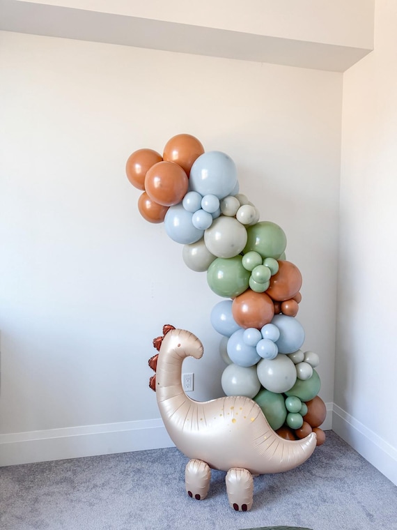 Boy Dino Themed Birthday Party Balloon Arch Kit Roar Dinosaur Balloon Garland T-Rex Jurassic Party Decor Wild One Babysaurus Kid First Bday