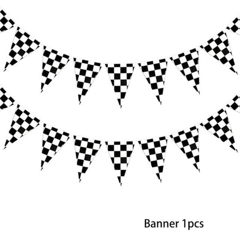 Checkered Race Car Flags | Vintage Racing Flags Banner | First Birthday ...