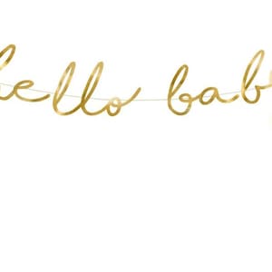 Hallo Baby Girlande | Hallo Baby Zeichen | Baby-Babyparty-Banner-Zeichen | Geschlecht offenbaren Dekor | Babyparty Dekor | Baby Dekor