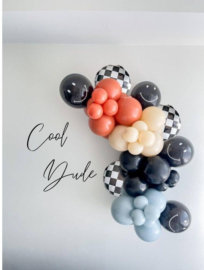 One Cool Dude Balloon Garland | One Happy Dude Balloon Garland | One Cool Dude Party Decor | One Groovy Dude | One Happy Guy | Smiley Face