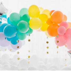 Rainbow Balloon Garland Kit, Unicorn Party Balloon Arch | First Birthday Decor | Custom Garland | Rainbow Balloons | Pastel Macaroon Rainbow