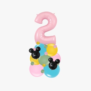 Vintage Mickey Mouse Balloon Garland Tower | 1st Birthday Decor | Disney Themed Birthday Decor | Mickey Mouse Decor | Magic Kingdom Party