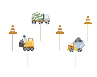 Under Construction Cake Toppers | Construction Birthday Party | Construction Birthday | Dump Truck Party | Boy Birthday Decor | Party Decor