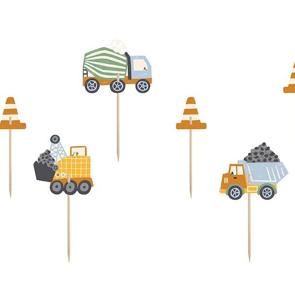 Under Construction Cake Toppers | Construction Birthday Party | Construction Birthday | Dump Truck Party | Boy Birthday Decor | Party Decor