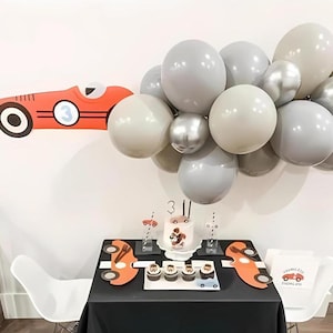 Vintage Race Car Themed  DIY Balloon Garland Kit | Birthday Car themed Balloon Arch | Two Fast Party Decor | Baby Shower Decor | Party Decor