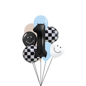 One Cool Dude Balloon Bouquet | One Happy Dude Balloons | One Cool Dude Party Decor | One Groovy Dude | One Happy Guy | Smiley Face Balloon