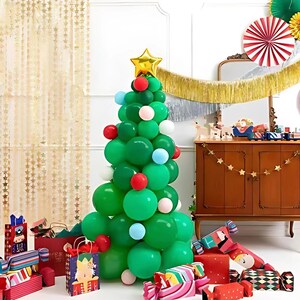 DIY Balloon Christmas Tree Kit | Standing Christmas Balloon | Christmas Party Balloons | Christmas Tree Balloon | Festive Holiday Balloon