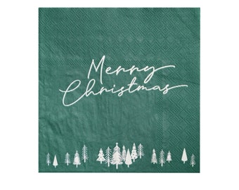 Christmas Napkins | Christmas Table Decor | Christmas Tableware | Merry & Bright Christmas Party | Winter Wonderland | Pink Christmas Decor