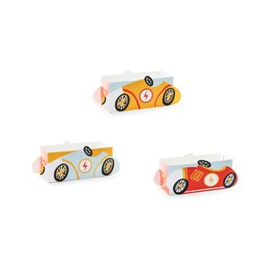 Vintage Car Treat Boxes | Two Fast Party | NASCAR Two Fast Party Decor | Race Car Themed Birthday Decor | Checkered Tableware | Fast One