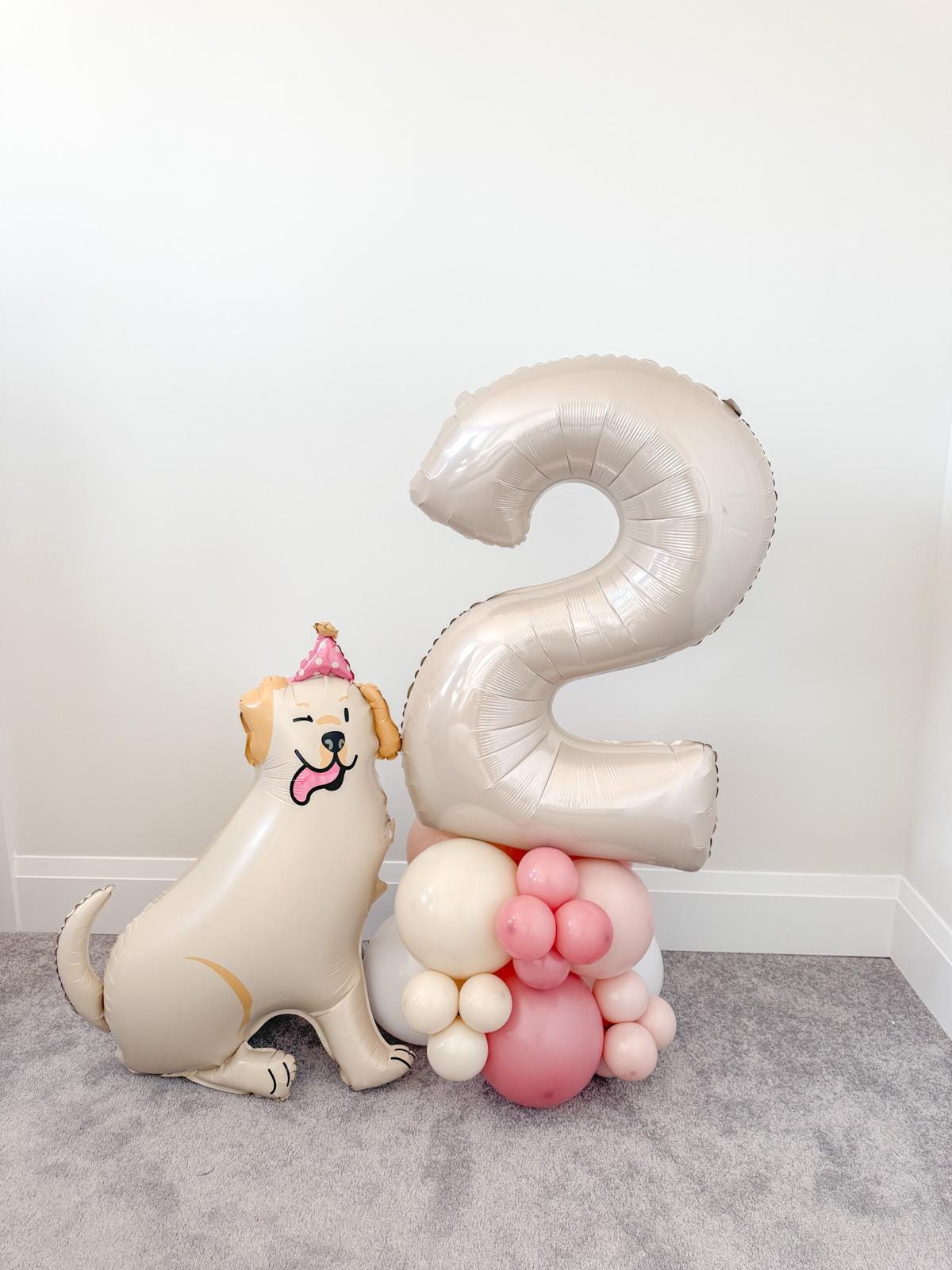 Golden Retriever Balloon Tower Puppy First Birthday Balloon Display Dog Theme Kids Birthday Party Lets Paw Pawty Doggy Pup Party Decorations