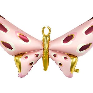 Giant Butterfly Foil Balloon | Pink & Gold Butterfly Balloon | Butterfly Birthday Party Decor | Butterfly baby shower | Fairy Garden Party