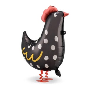 Muted Farm Animal Modern Chicken Balloon | Muted Holy Cow I'm One Party decor | Farm Themed Party Decor | Easter Decor | Chicken Balloon