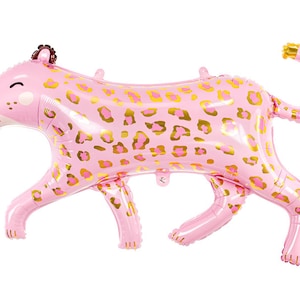 Giant Pink Leopard Balloon | Pink Cheetah Balloon | Safari Baby Shower | Wild One | Jungle Birthday Party Decor, Modern Pink Animal Balloons