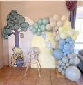 Retro Winnie The Pooh Baby Shower DIY Balloon Garland Kit | First Birthday Balloon Arch | Gender Reveal | Boho Pastel Party | Muted Blue