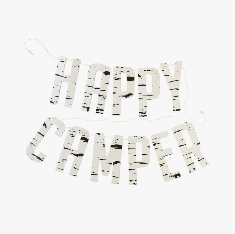 Adventure Happy Camper Banner | Little Explorer | One Happy Camper | Woodland Baby Shower | Young Wild & Three | Wild One Birthday
