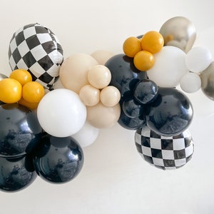 Muted Race Car Themed  DIY Balloon Garland Kit | Construction themed Balloon Arch | Two Fast Party Decor, Truck Birthday, Construction Party