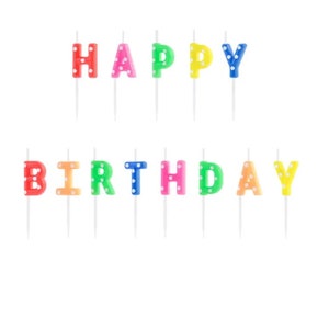 Happy Birthday Cake Candles | Birthday Cake Topper | Rainbow Candles | Cake Decor | Birthday Cake Topper | Birthday Decoration | Party Decor