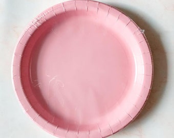 9" Pastel Pink Disposable Paper Plates | Disposable Table Ware | Plastic Plates | Disposable Cutlery | Party Supplies | Birthday Decor