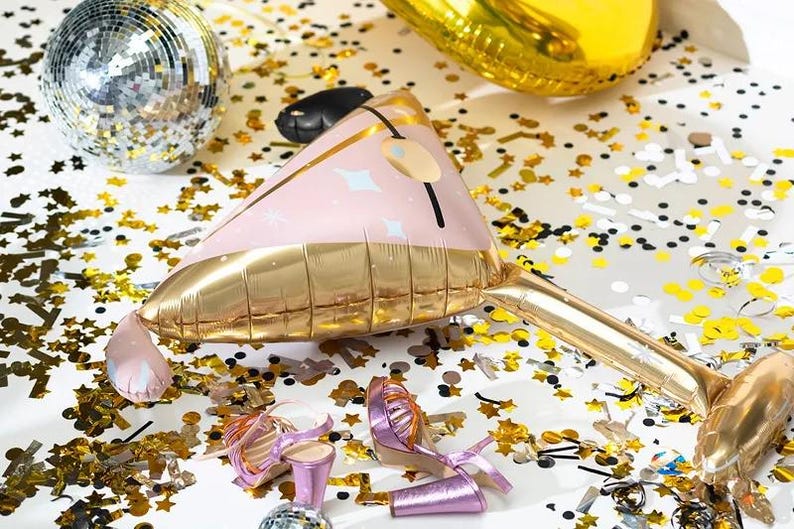Martini Glass Foil Balloon
