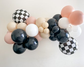 Pink Racing Car Balloon Garland Kit: Two Fast Birthday Party