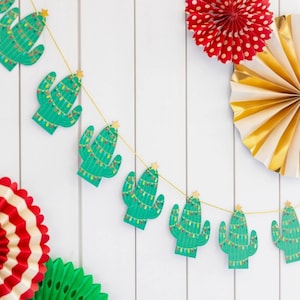 Bannière Cactus Fiesta | Décoration de fête | Tacos pour une fête | Taco pour une baby shower | Taco Bar pour la douche nuptiale | Fête d&#39;anniversaire de deux jours avec tacos