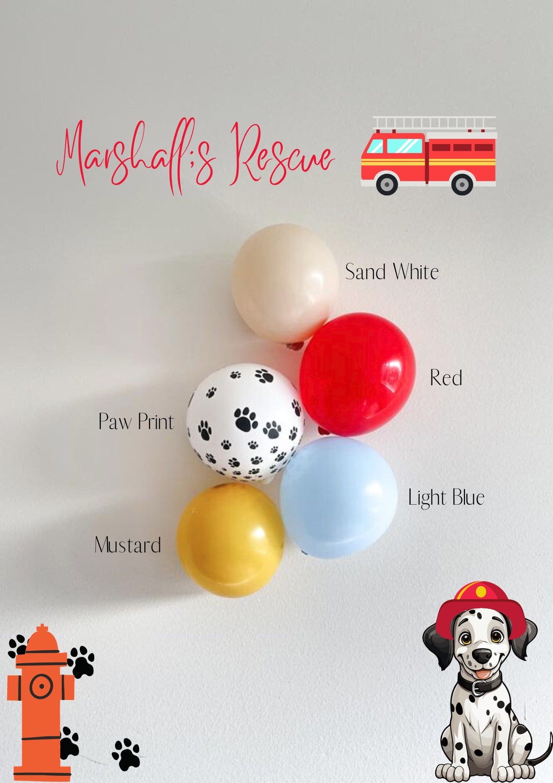 PAW Patrol 30-Inch Foil Balloons - Set Of 6 Featuring Marshall, Chase & Rubble