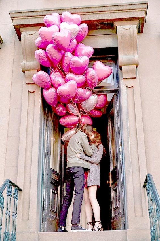 Foil Hearts Balloon Bouquet | Valentines Day Balloons | Vday Decor ...