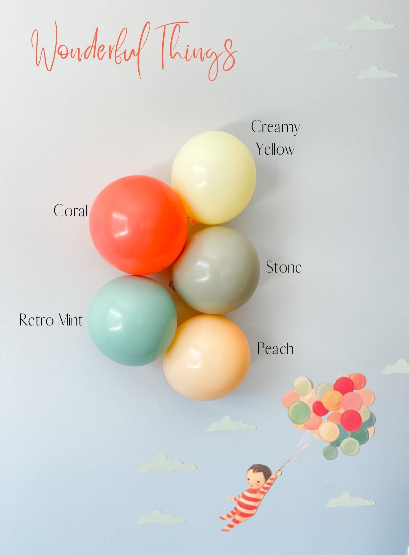 Kit de guirlande de ballons Les choses merveilleuses que vous serez Arche  de ballons du premier anniversaire Des choses merveilleuses que vous serez  décor de fête Fête d'enfants -  France