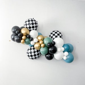 Retro Race Car Themed  DIY Balloon Garland Kit | Birthday Car themed Balloon Arch | Two Fast Party Decor | Baby Shower Decor | Vintage Car
