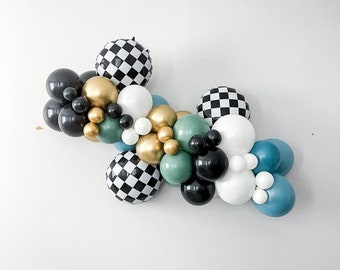 Retro Race Car Themed  DIY Balloon Garland Kit | Birthday Car themed Balloon Arch | Two Fast Party Decor | Baby Shower Decor | Vintage Car
