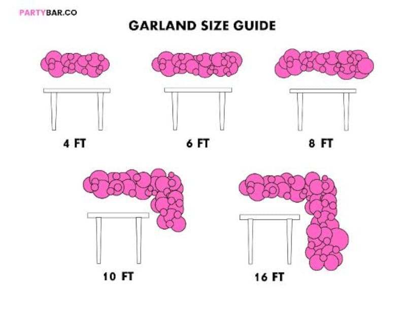 Our Garland Size Guide