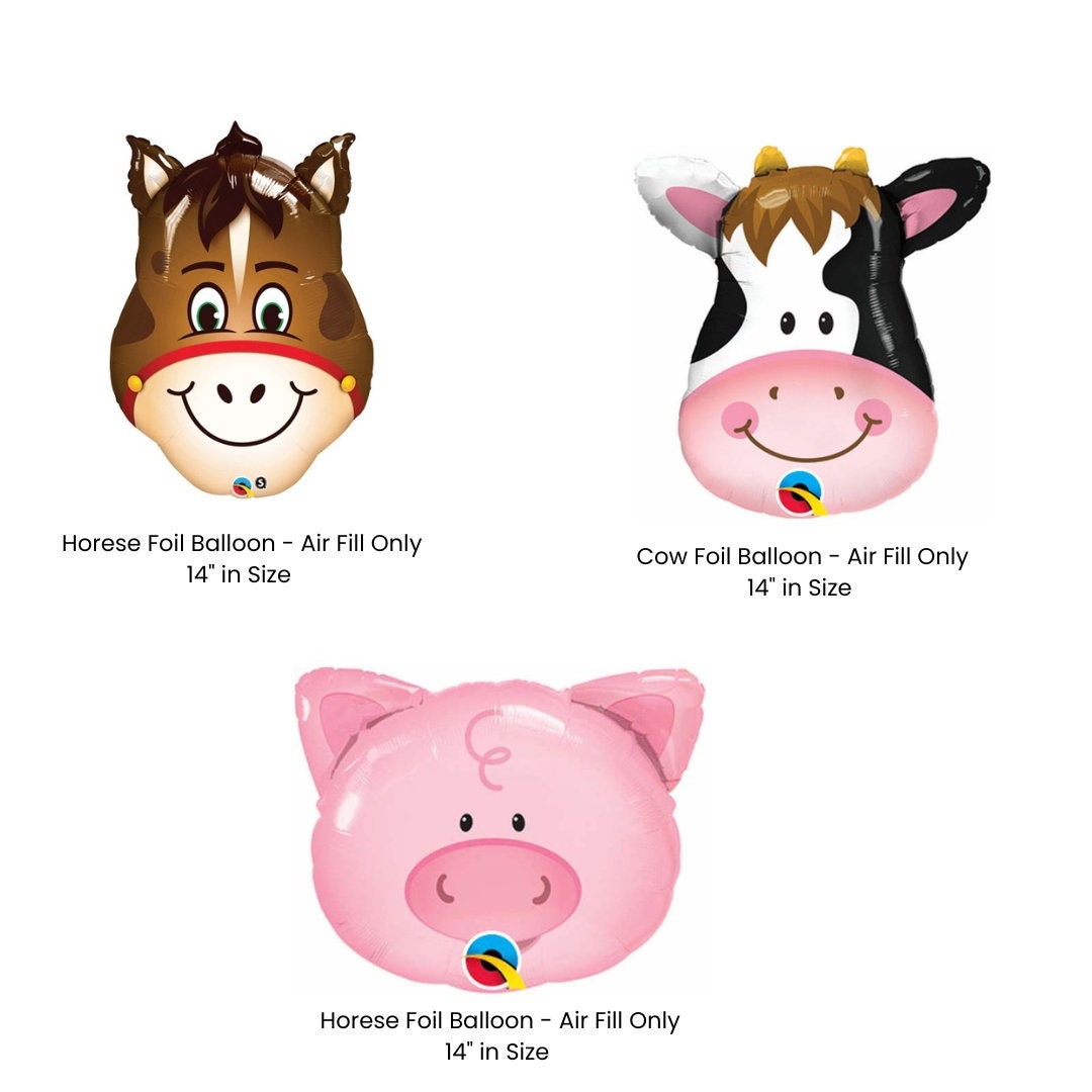 Ballons Vache En Aluminium - Lot De 4 Pour Déco Ferme Ou Anniversaire Western