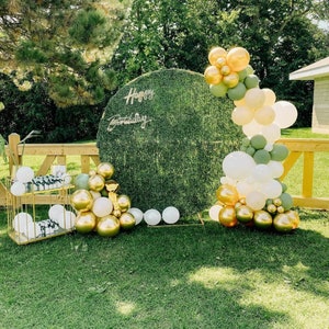 Eucalyptus Balloon Arch DIY Kit | Sage Green Bridal Shower | Green Baby Shower | Sage Green and White Decor | Chrome Gold Balloon Garland