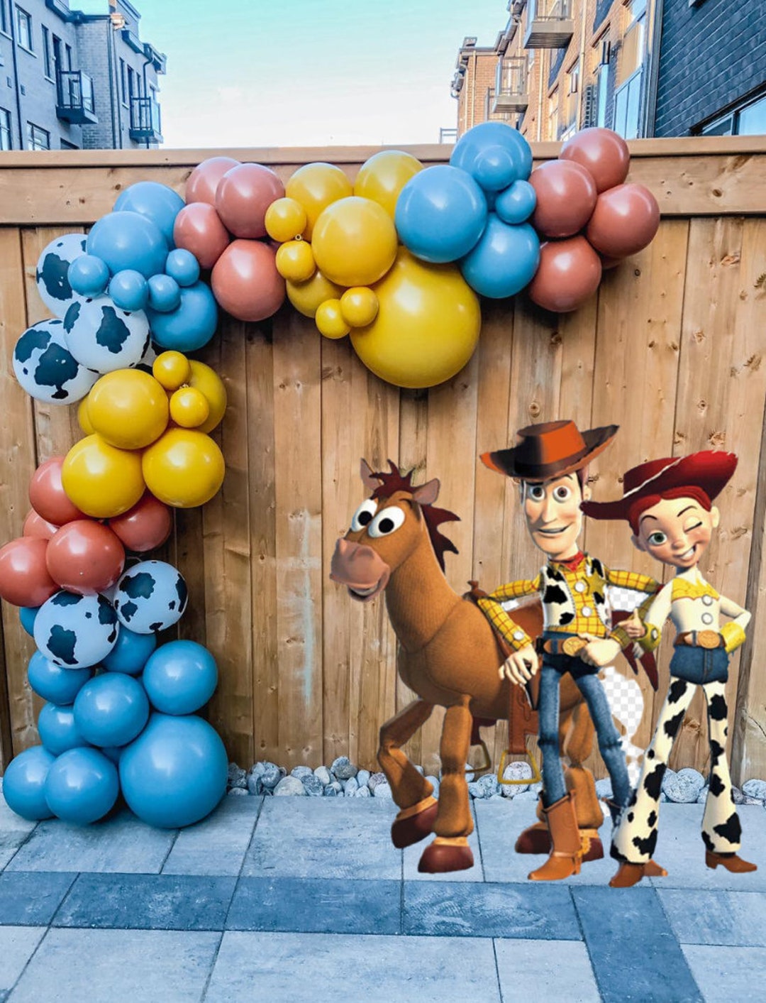 Retro Toy Story Themed DIY Balloon Garland Kit Boho Rustic photo image