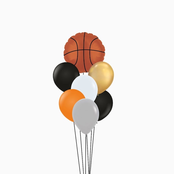 Basketball Geburtstagsdeko Für Jungen – 2. Geburtstag Kit Mit Ballons, Girlande & Cupcake-Topper In Orange/Schwarz