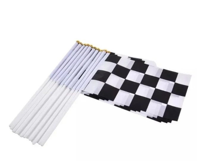 5 PCS Checkered Race Car Flags | Vintage Racing Flags | First Birthday ...