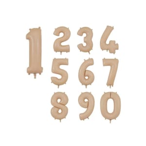 Sand Beige Jumbo Foil Numbers 0-9