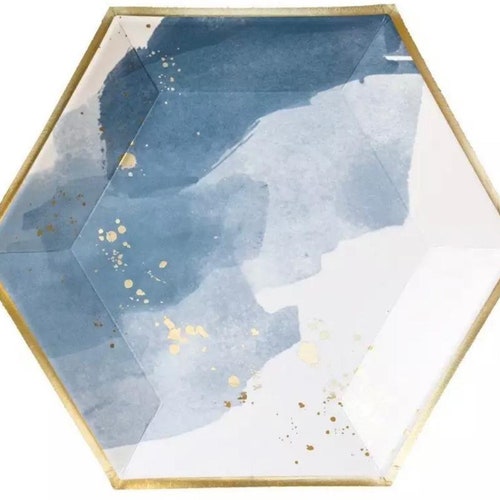 Baby Blue Dinner Plates Etsy