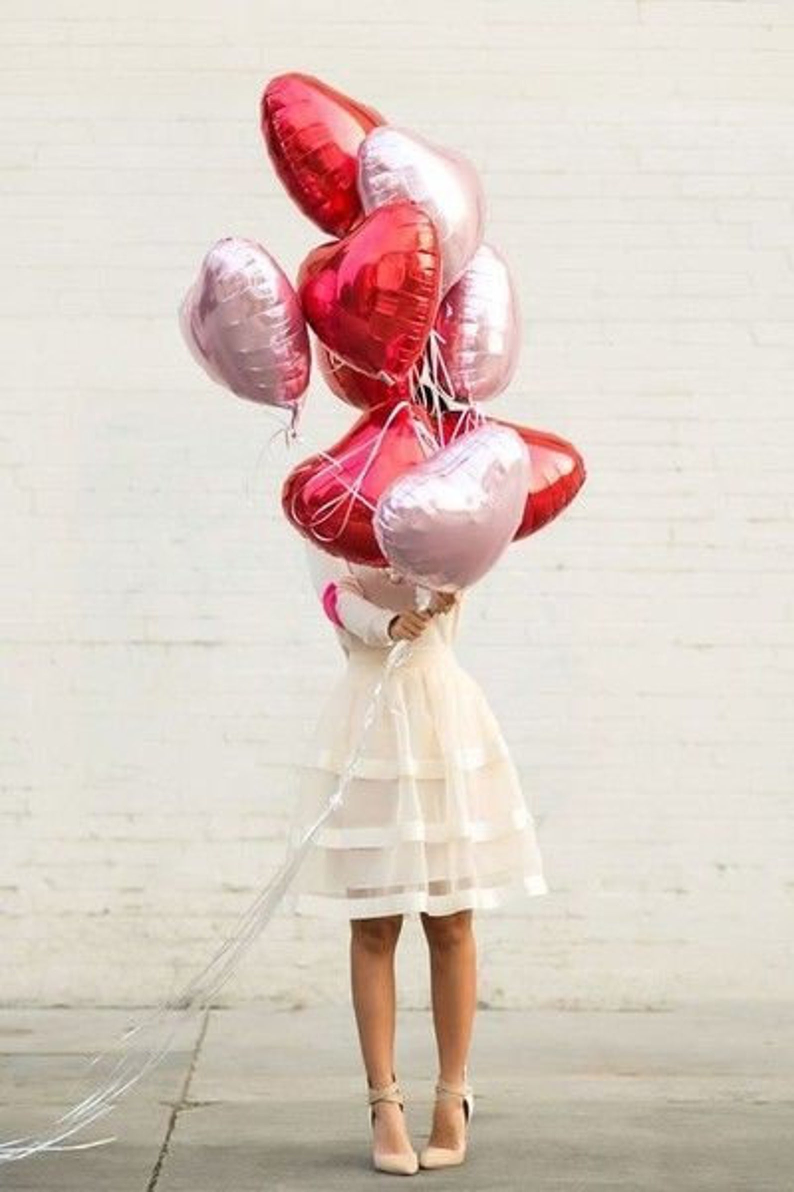 Foil Hearts Balloon Bouquet | Valentines Day Balloons | Vday Decor ...