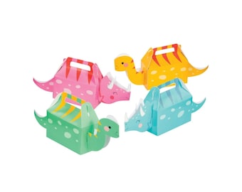 Girl Dinosaur Favor Boxes | Pink Dinosaur Decor | Girl Dinosaur Birthday Party Decor | Pink RAWR I'm Four Birthday | Girl Three Rex Party