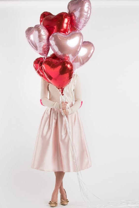 Foil Hearts Balloon Bouquet | Valentines Day Balloons | Vday Decor ...