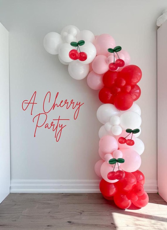 9 Palloncini A Forma Di Ciliegia Da 50,8 Cm - Decorazioni Per Feste A Tema Ciliegia, Compleanni A Tema Frutta, Festa Estiva, Ragazze