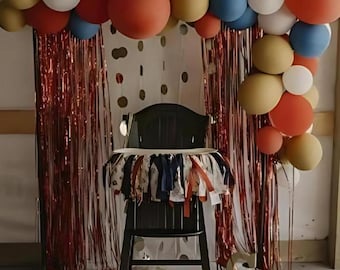 Superhéroe Capitán América Temática DIY Globo Garland Kit / Decoración de cumpleaños de superhéroe / Cumpleaños del Capitán América / EE.UU. / Decoración del 1 de julio