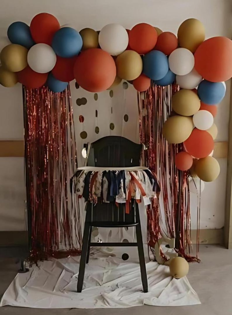 Kit de guirnalda de globos DIY con temática del superhéroe Capitán América / Decoración de cumpleaños de superhéroes / Cumpleaños del Capitán América / EE. UU. / Decoración del 1 de julio imagen 1