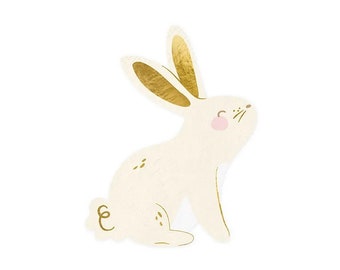 Bunny Napkins | Easter Table Decor | Easter Dessert Napkins | Spring Garden Party | Spring Baby Shower | Bunny Baby Shower | Easter Birthday