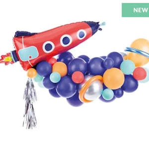 DIY ballonslinger kit raketschip | Verjaardag met ruimtethema | Planeet verjaardagsballonnen | Kit ballonboog Galaxy | Reis rond de zon