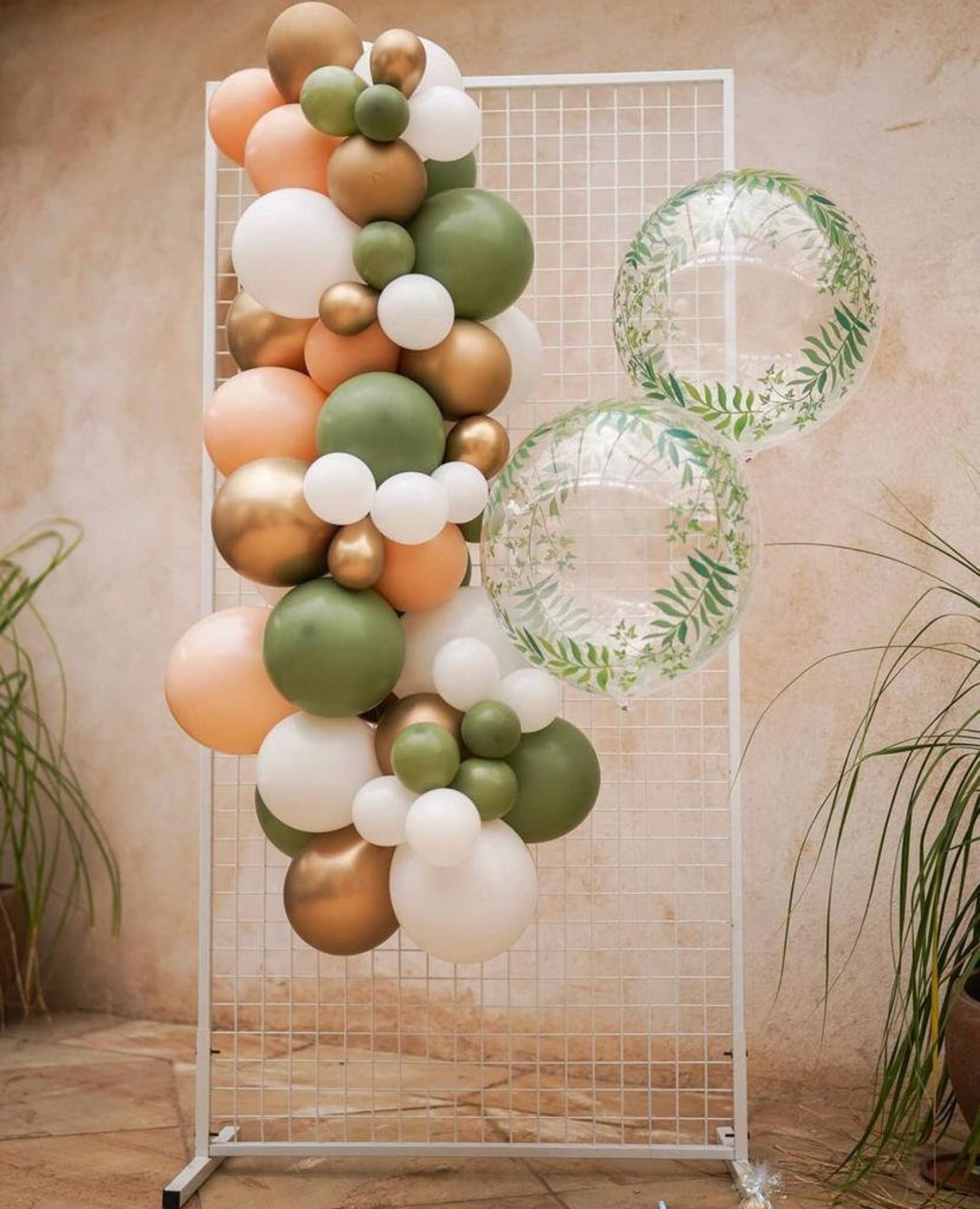 Kit Arche Ballon Vert Sauge,102 pièces Guirlande Ballon Vert Olive, Arche  de Ballon Vert et Or Blanc ​pour Fête de Jungle Safari Deco Anniversaire