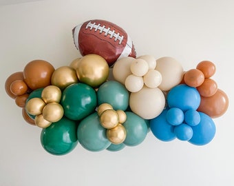 Football Balloon Garland Kit | First Year Down Birthday | Football Birthday Party | Football Baby Shower Decor | Superbowl Party Decor